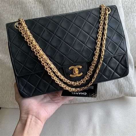 chanel chain large flap bag|authentic Chanel classic flap bag.